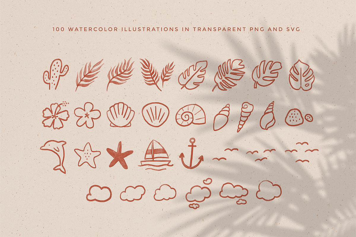 Tropical Summer Illustration Set, a Food Illustration by Rough Edges Supply Co. (Photo 4 of 10)