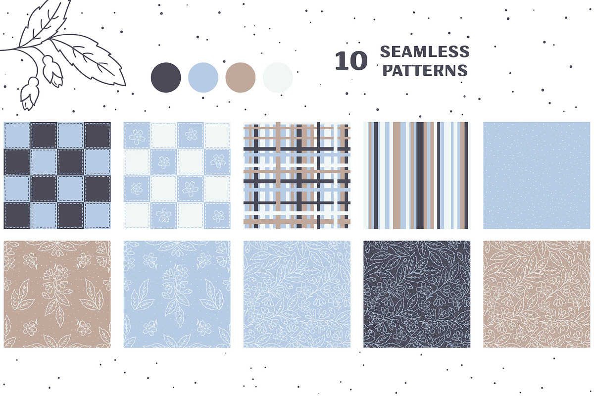 Wild Flowers Collection, a Pattern Graphic by Zim Varezhkin (Photo 2 of 8)