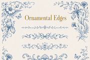 Vintage Toile de Jouy Frames Florals, an Object Graphic by Olya Creative (Thumbnail 7 of 15)