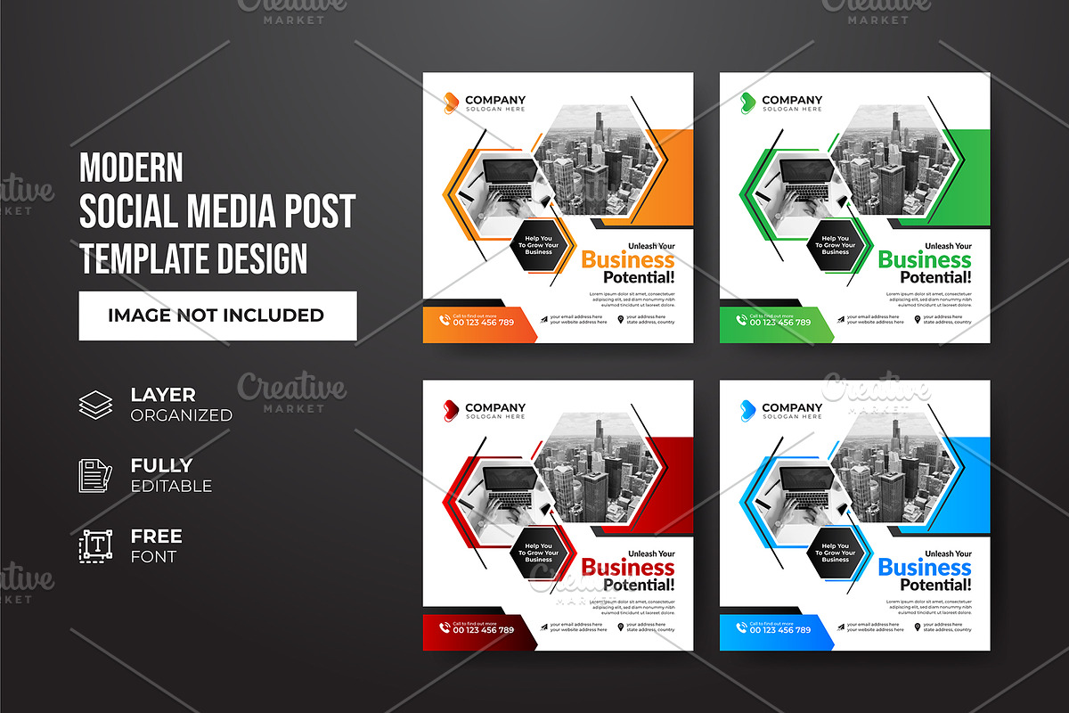 Social Media Post Template, a Social Media Template by gstudiovect21 (Photo 15 of 72)