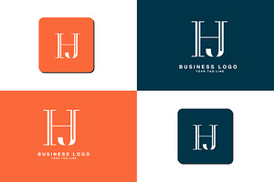 HJ, JH, Abstract Logo Design