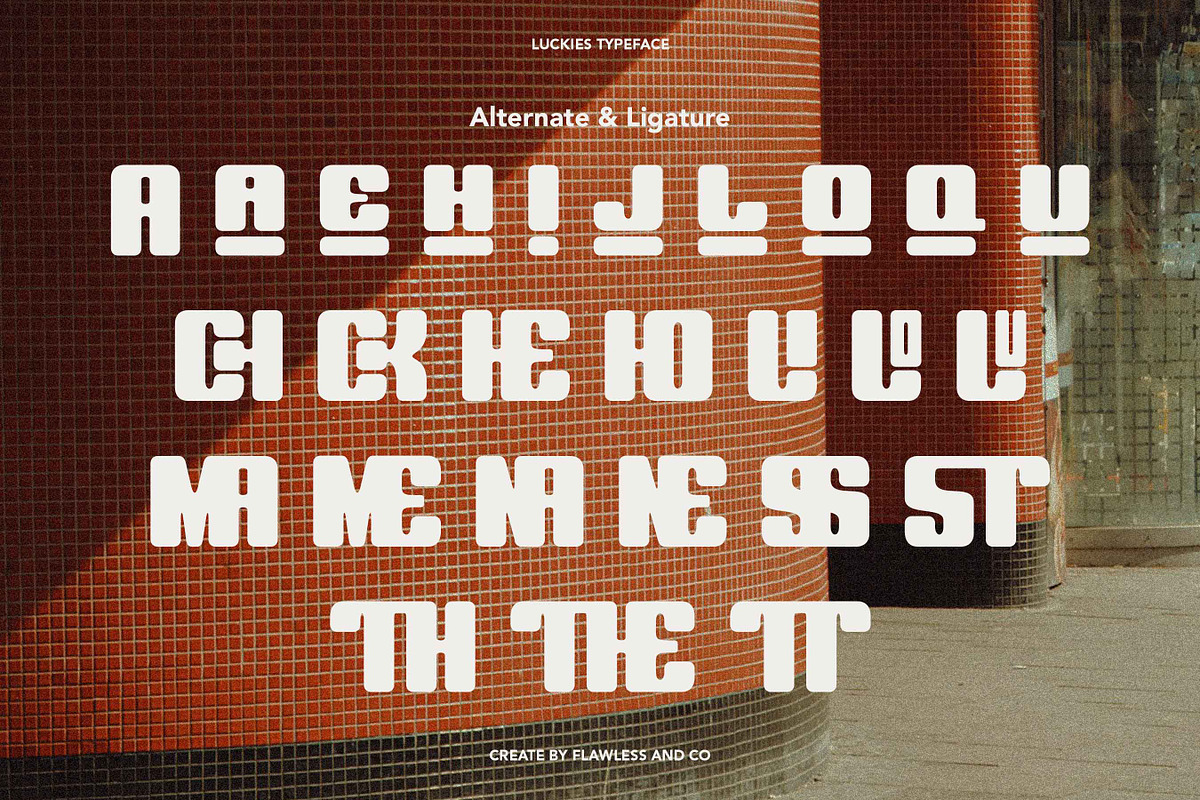 Luckies - Retro Display Font, a Font by Flawless And Co (Photo 10 of 10)