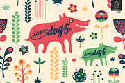 Pattern set with birds and animals, a Pattern Graphic by Yury Velikanov (Thumbnail 4 of 5)