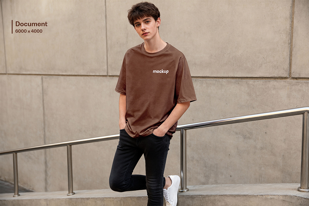 Urban Streetwear T-Shirt Mockup Set, a Shirt Mockup by RamStudio2 (Photo 5 of 6)