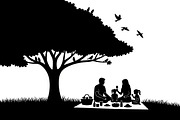 Charming summer picnic family, a Seasonal Illustration by Amazin_art (Thumbnail 6 of 23)