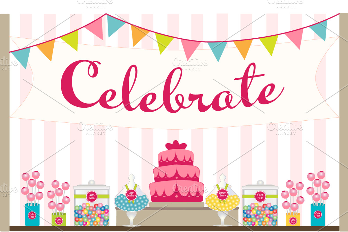 Celebration Party Table, an Illustration by eightcrazy (Photo 1 of 3)