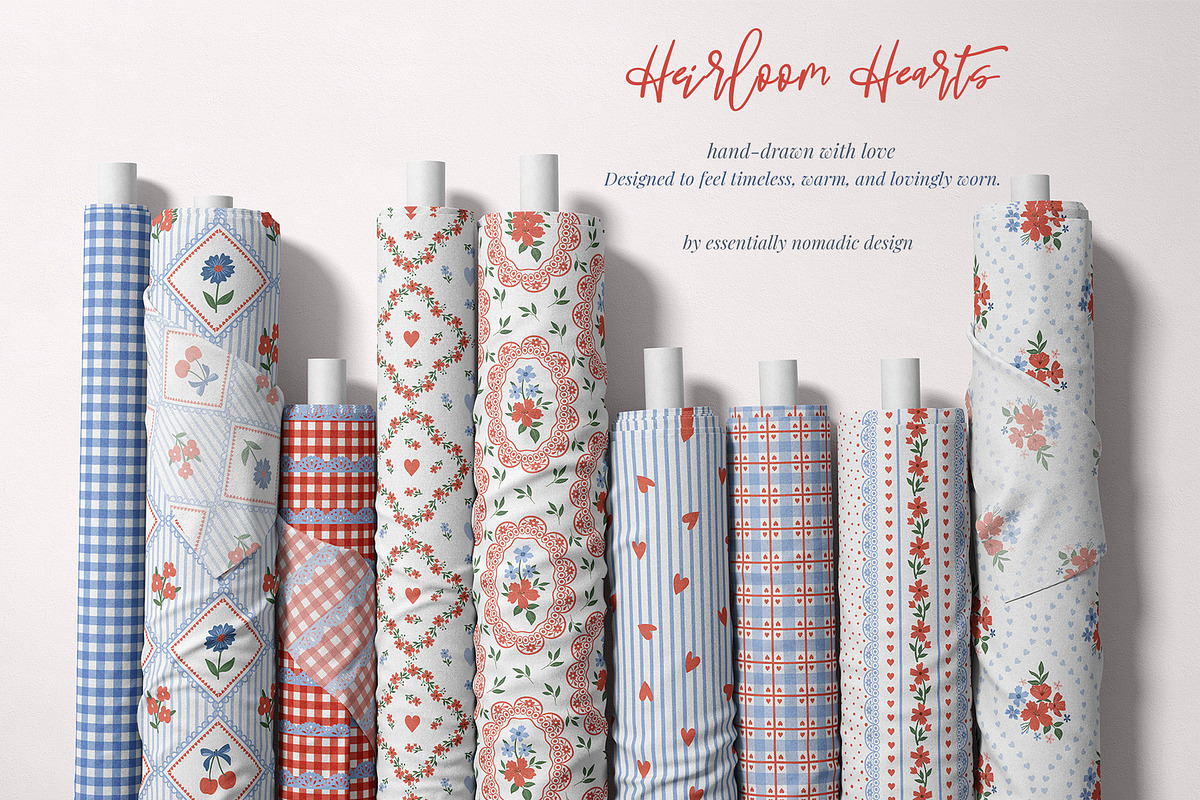 Heirloom Hearts - Seamless Pattern, a Pattern Graphic by Essentially Nomadic (Photo 13 of 13)