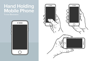 Hand Holding Mobile Phone