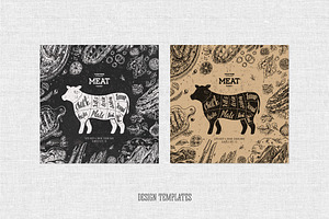 Meat Backgrounds & Design Templates