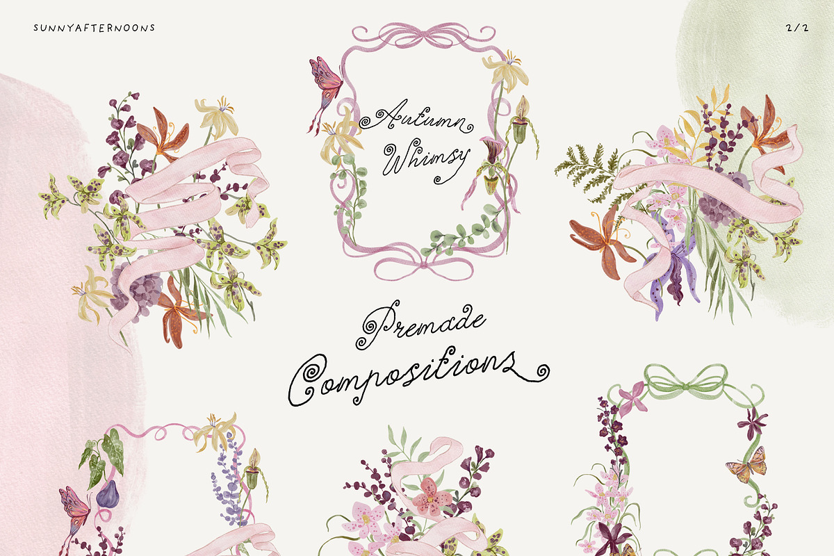 Autumn Whimsy Handpainted Florals, a Seasonal Illustration by SunnyAfternoons (Photo 15 of 23)
