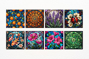 45 JPG STAINED GLASS CLIPART BUNDLE, a Wallpaper Graphic by Vachira Digital Studio (Thumbnail 3 of 6)