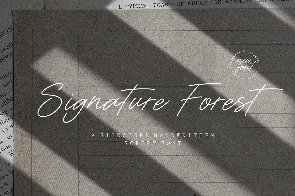 Signature Forest - Script Font, a Script Font by Letterative Studio (Photo 1 of 7)