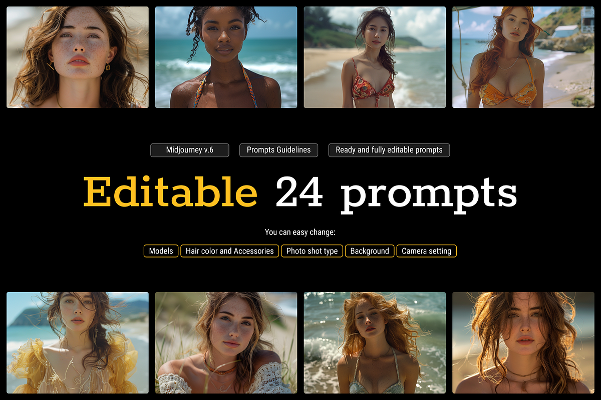 Summer Beach - Midjourney Promptbook, a Beauty & Fashion Photo by Digital Blood (Photo 3 of 14)
