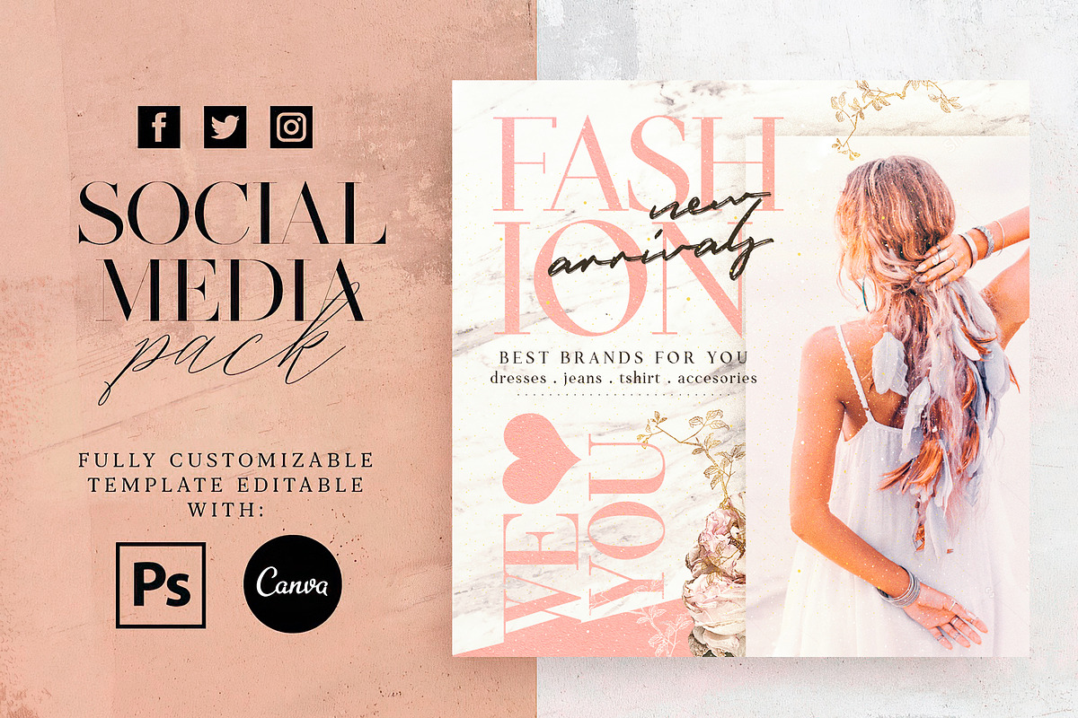 New Arrivals Social Media Pack, a Social Media Template by Touringxx Creative Studio (Photo 1 of 8)