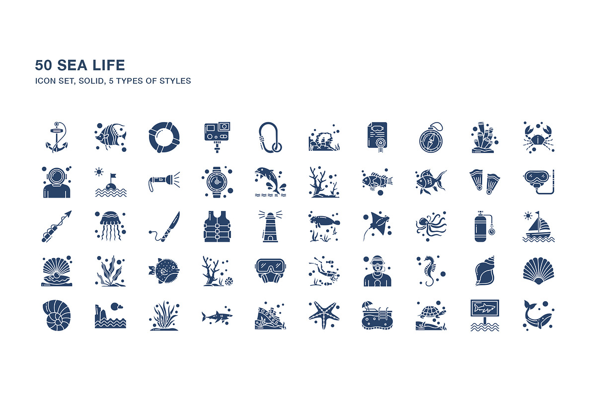 Sea Life icon set, an Icon by Icongeek26 (Photo 3 of 6)
