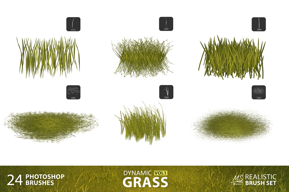 Grass Photoshop Brushes, a Brush Add-On by Mohamed Saber (Photo 4 of 6)