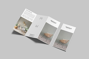 A4 Trifold Brochure Mockup