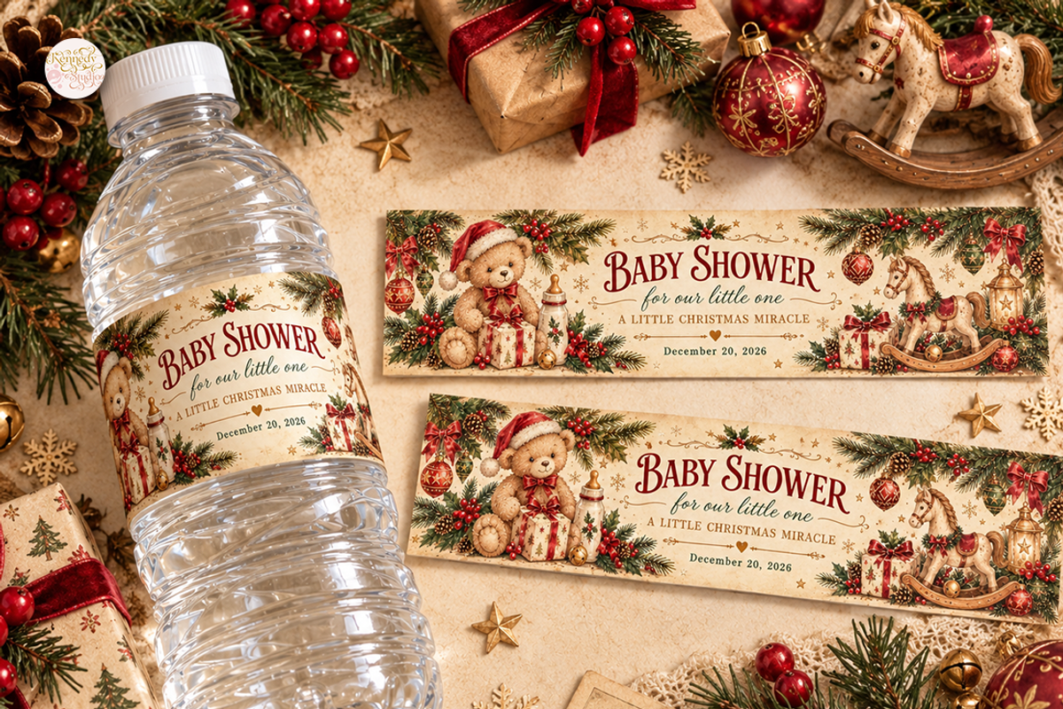 Christmas Baby Shower Bundle Canva, a Marketing Template by KennedyStudio (Photo 19 of 22)
