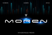 Moren: Futuristic Sleek Stylish Font, a Sans Serif Font by WhymoreArt (Thumbnail 1 of 8)