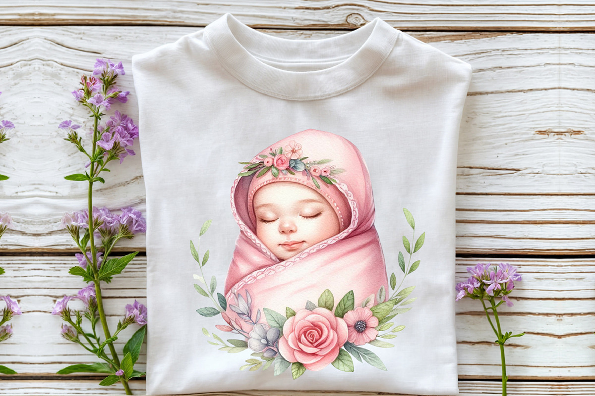 Pink Baby Girl Nursery Clipart, an Illustration by Rose Art (Photo 5 of 9)