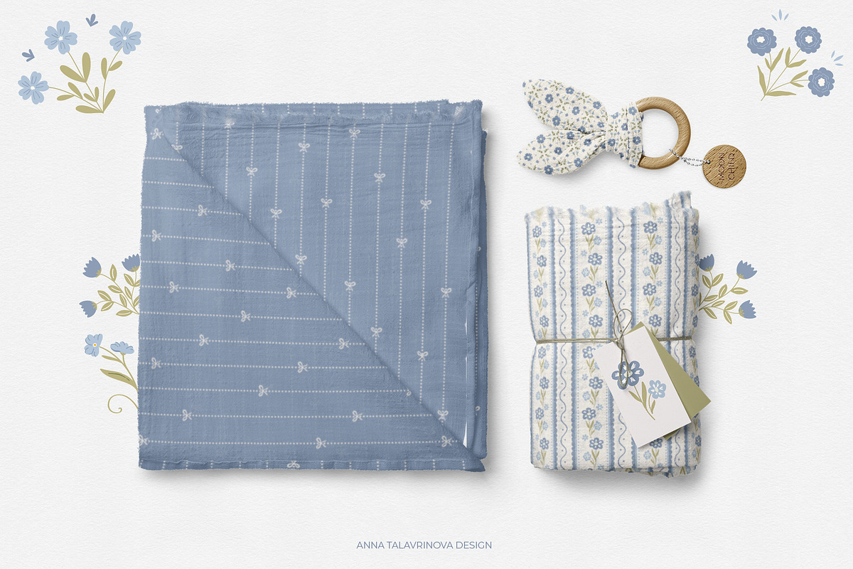 Cottage Dreams patterns, frames, bow, a Pattern Graphic by Cozy pattern shop (Photo 5 of 12)