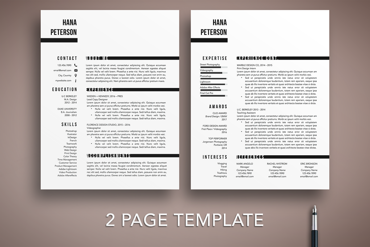 Modern Resume Template CV, a Resume Template by The Creative Resume (Photo 2 of 8)