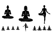 Yoga Meditation Silhouette Vector Bu, an Illustration by Artivon (Thumbnail 16 of 40)