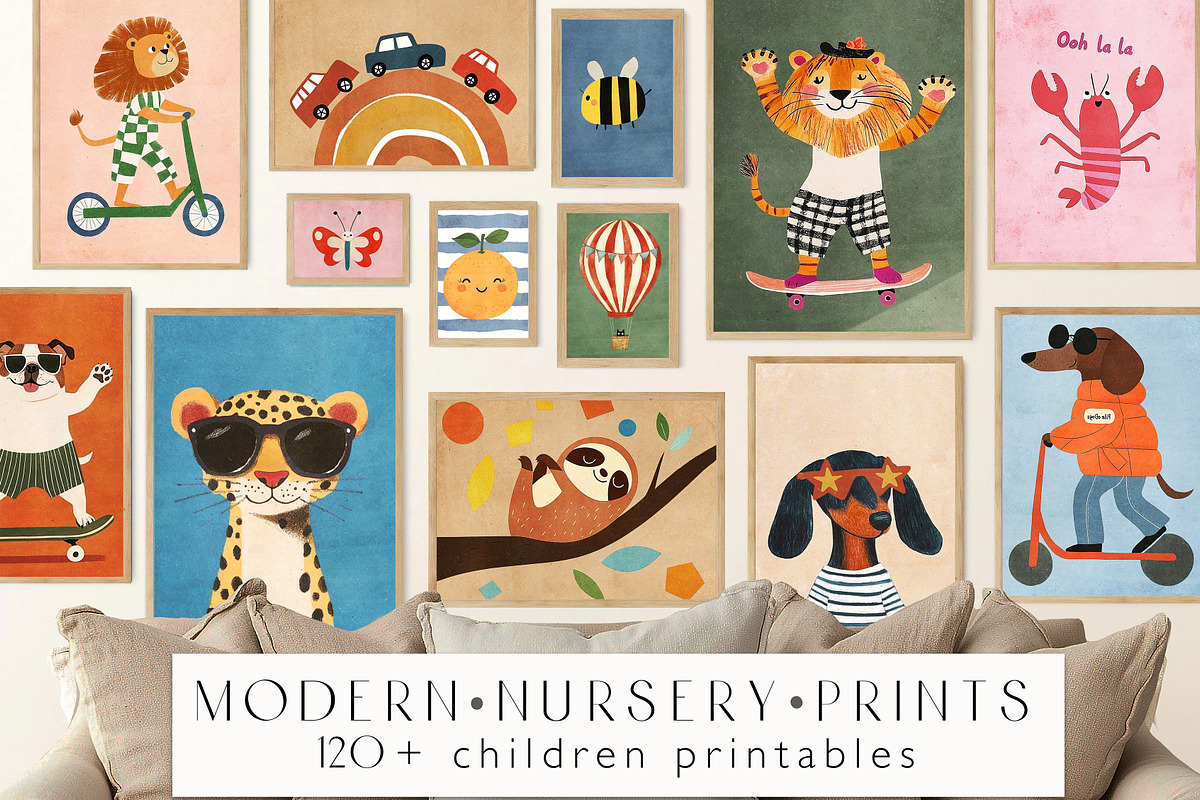 Nursry Wall Art Prints Bundle, a Decorative Illustration by Artemsky (Photo 3 of 10)