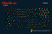 Christmas Lights Borders & Patterns, a Seasonal Illustration by moja doodle (Thumbnail 5 of 10)