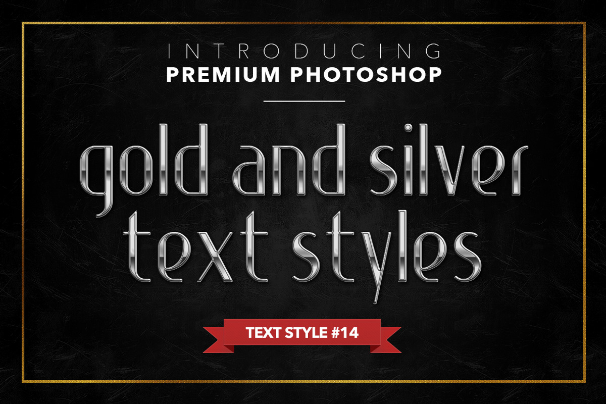Gold & Silver #1 - 20 Text Styles, a Layer Style Add-On by Jonas Stensgaard (Photo 15 of 23)