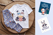 Cute Panda Clipart Set, an Illustration by LikaYu (Thumbnail 8 of 8)