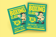 Boxing Class Training Flyer Template, a Flyer Template by megarez (Thumbnail 2 of 4)