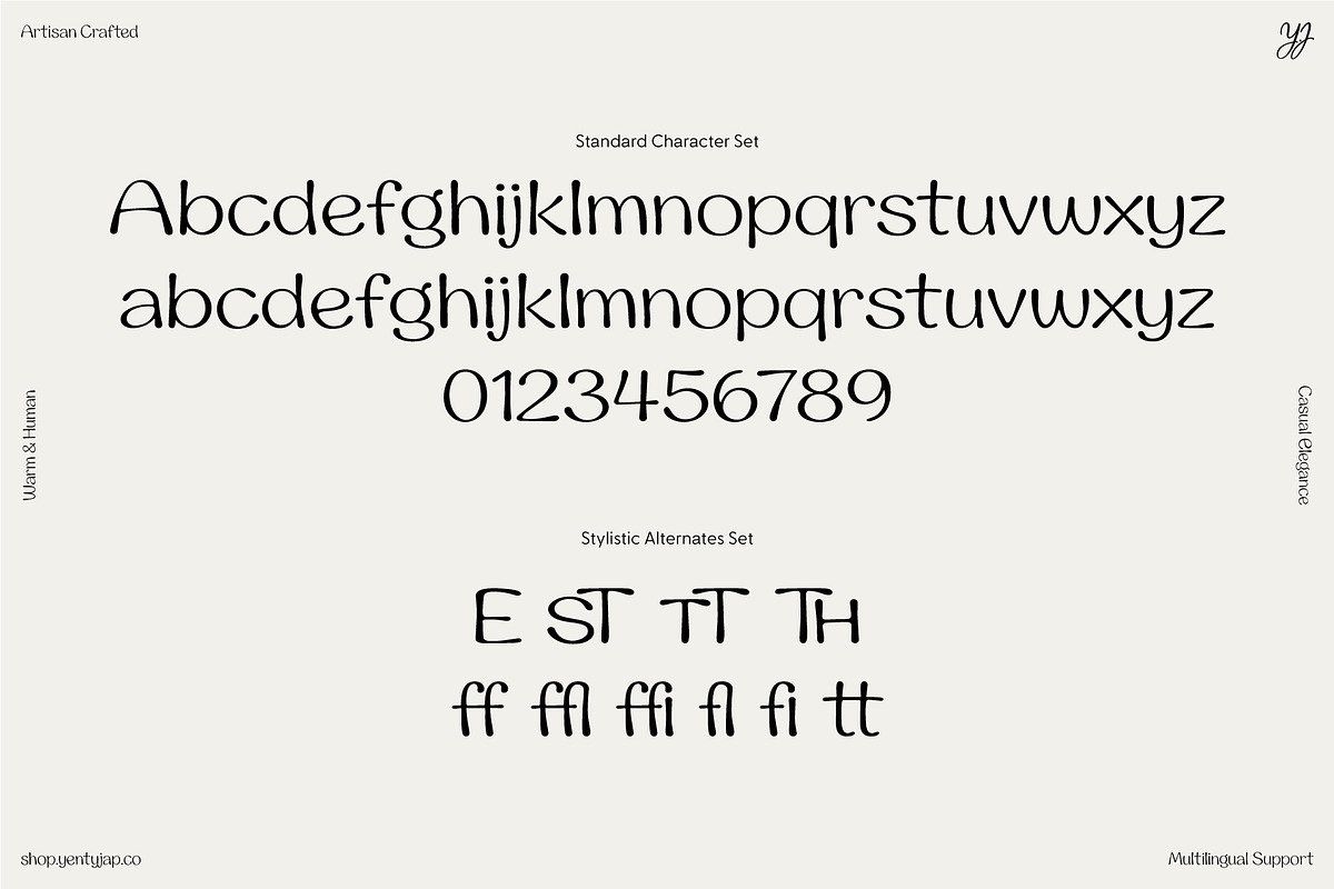 YJ Warm Folk, a Handwritten Font by YENTY JAP CO (Photo 3 of 24)