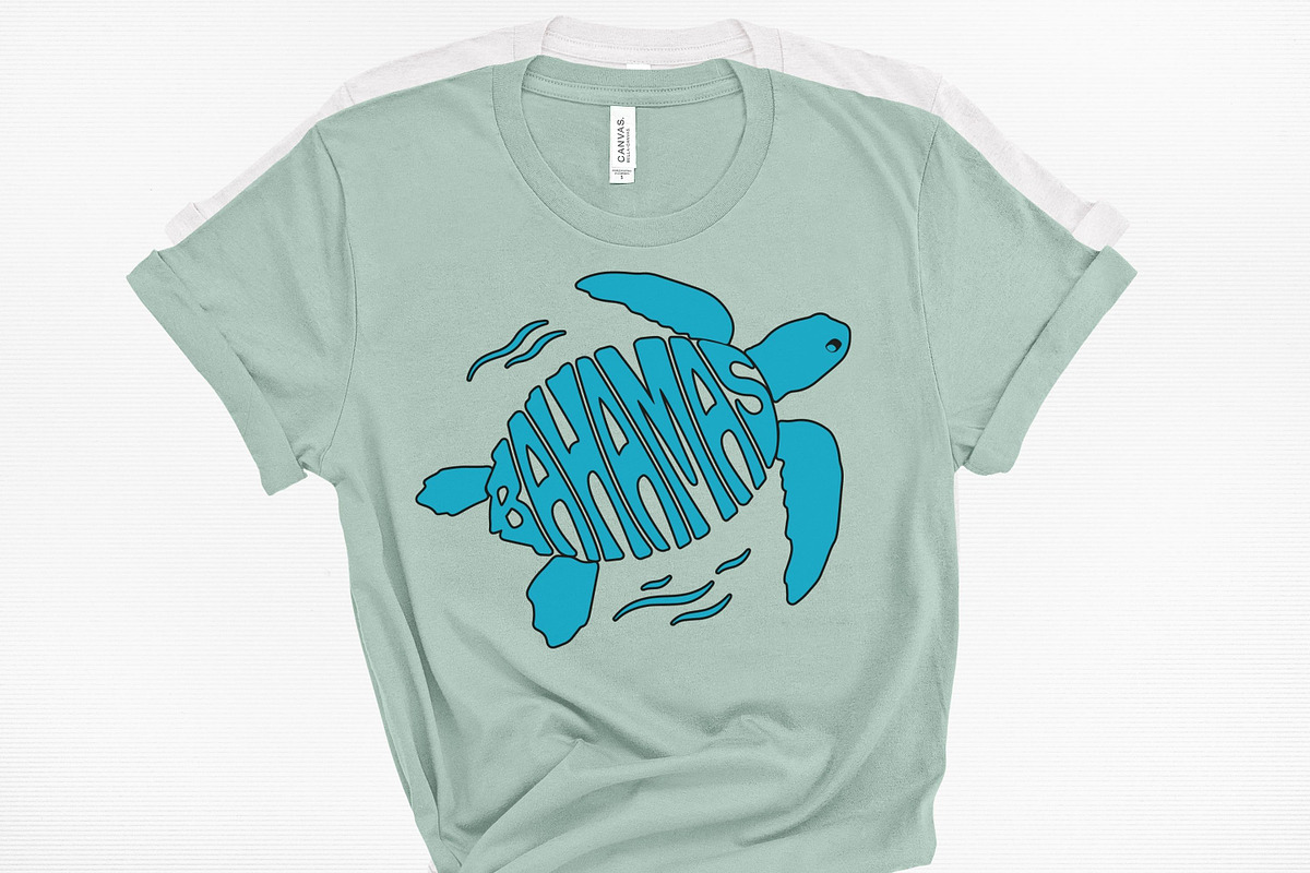 Bahamas Word Art in a sea turtle, an Object Graphic by DigitalDesignsLaura (Photo 3 of 4)
