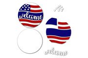 Patriotic Welcome Sign SVG Bundle, an Object Graphic by EllaMaiyaali (Thumbnail 2 of 7)