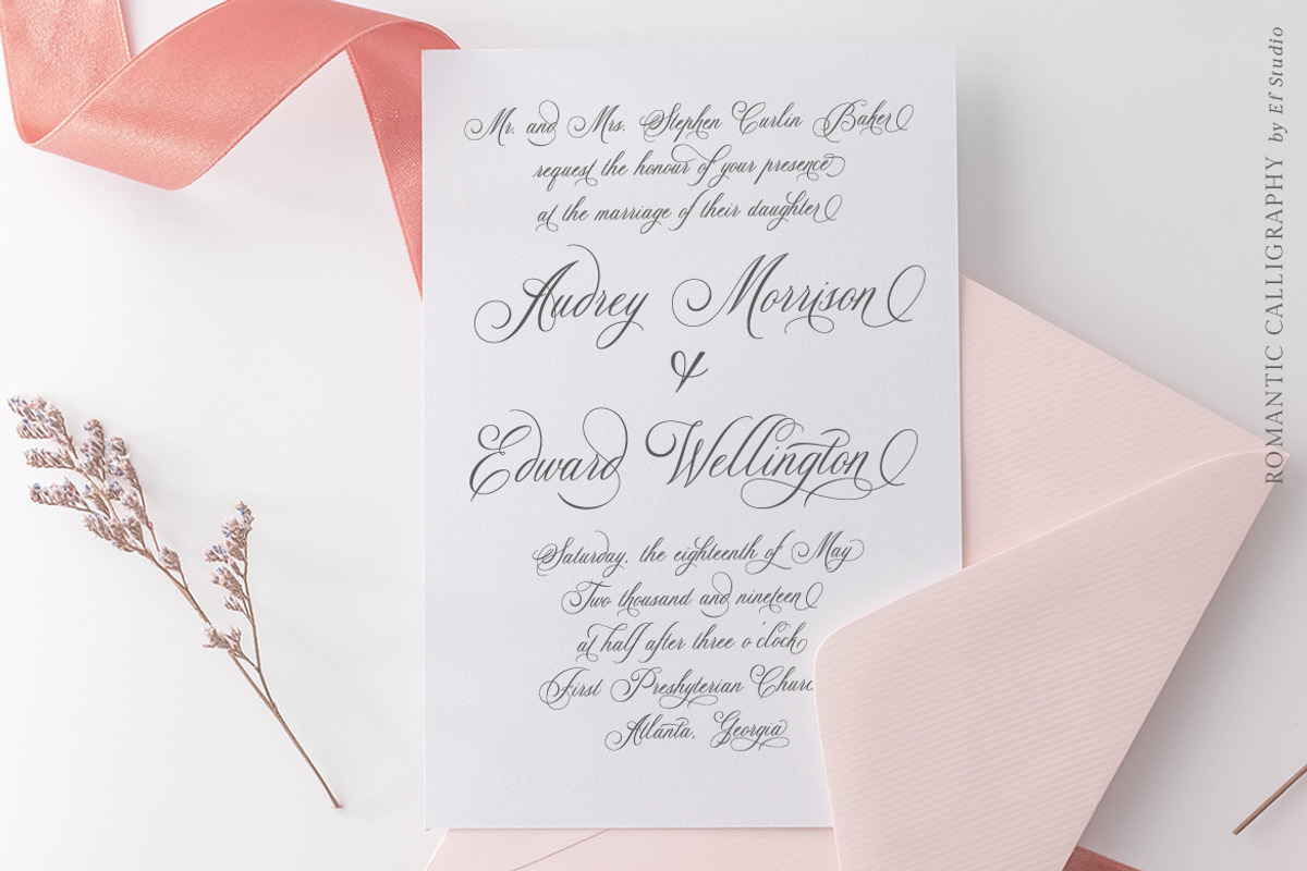 Glaston Romantic Calligraphy, a Script Font by Ef Studio (Photo 9 of 13)