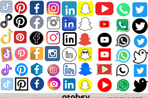Fecebook insta Youtube Tiktok icons, an Icon by AtacanDigital