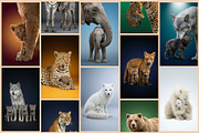 Wild Icons. Animals parents., an Animal Photo by AI Petr Creative Agency (Thumbnail 3 of 7)