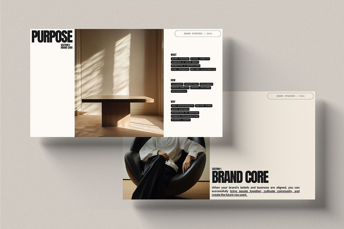Brand Strategy Template | Canva, a Presentation Template by Moscovita Studio (Photo 2 of 9)