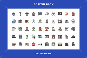 Family icons, an Outline Icon by Wencory
