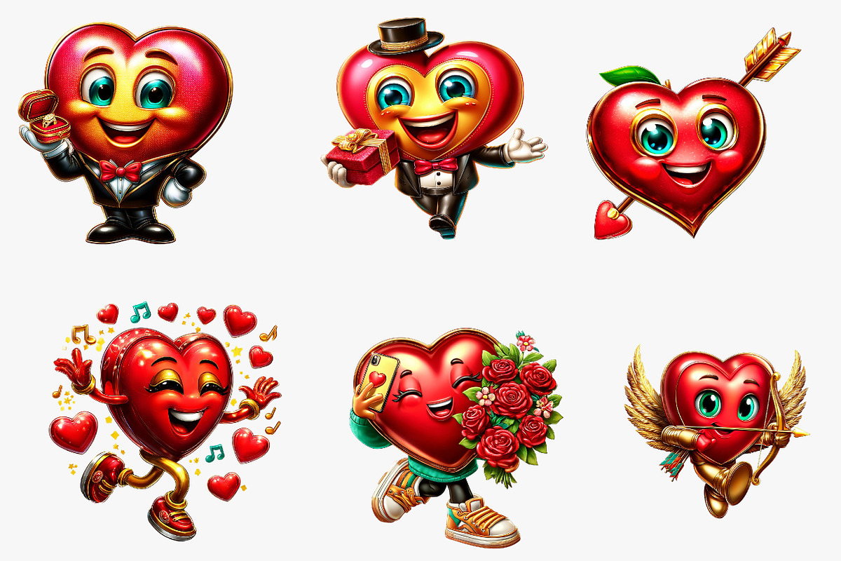 Heart Funny valentine clip-art, an Illustration by CreationArt (Photo 6 of 6)