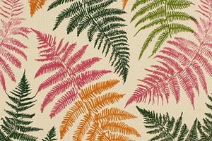 Colorful fern pattern on fabric, a Photo by Beautiful things