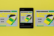 Neo Brutalism Literacy Day Flyer Set, a Flyer Template by graphicook (Thumbnail 3 of 4)