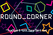 Round_Corner font, a Sans Serif Font by NicklancerShop (Thumbnail 1 of 2)