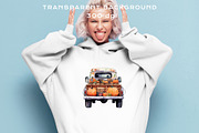 Halloween Truck With Pumpkin Clipart, a Seasonal Illustration by Rabbit Heart (Thumbnail 7 of 10)