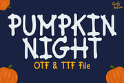 Pumpkin Night | Handwriting font, a Handwritten Font by LivelyAutumn11.11 (Thumbnail 1 of 4)