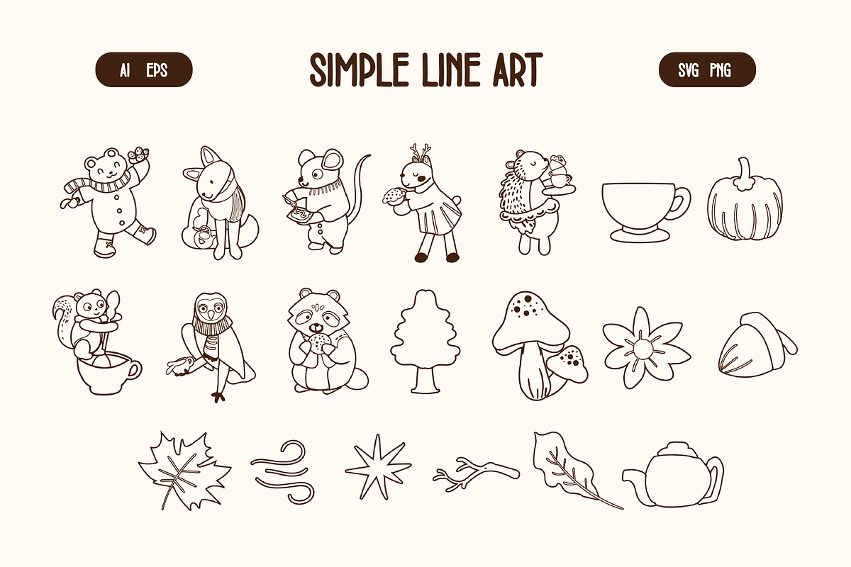 Cozy Whimsical Autumn Doodles, a Seasonal Illustration by Invisual Studio (Photo 5 of 8)