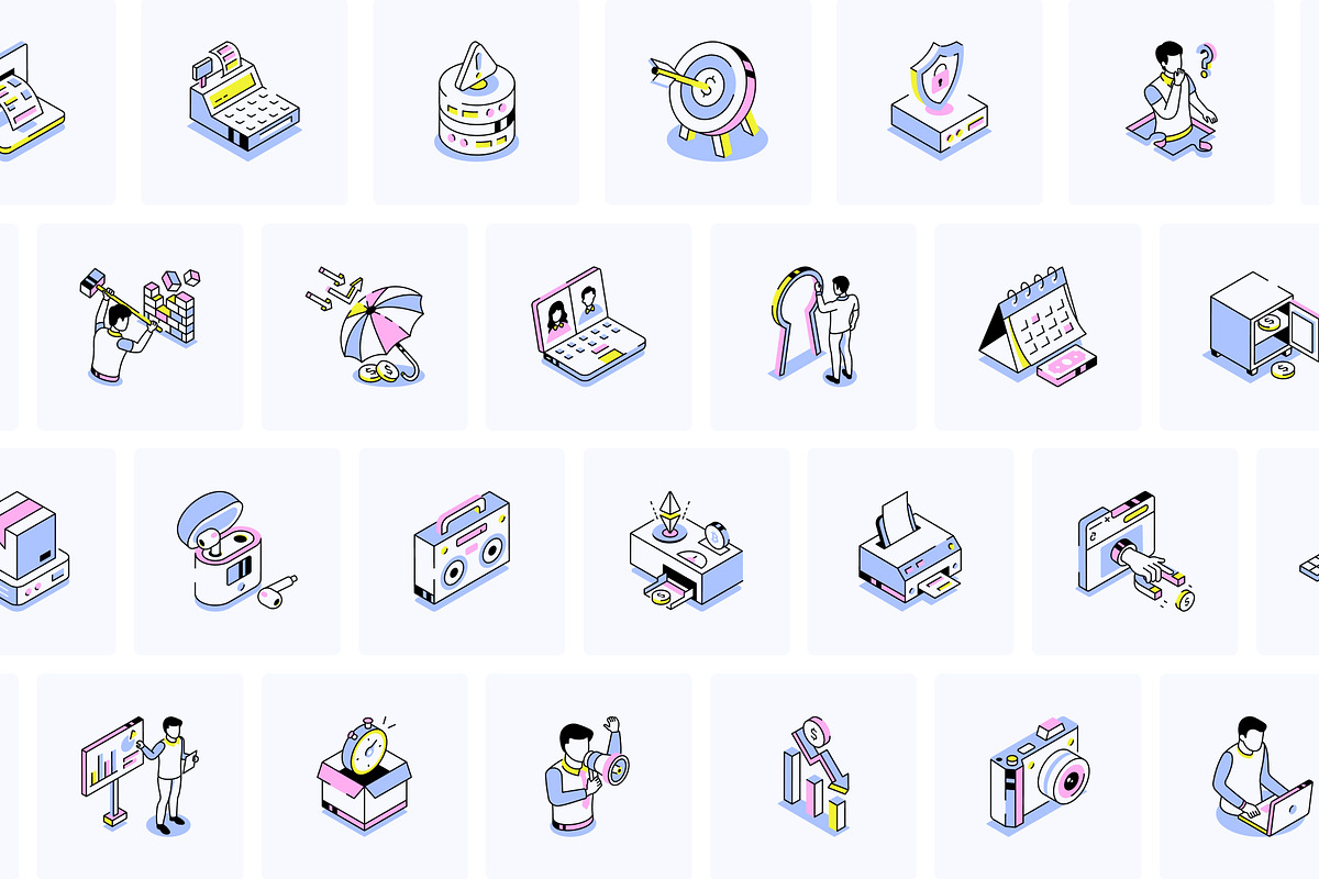 250 Universal Isometric Icons, an Object Illustration by Prosymbols (Photo 8 of 13)