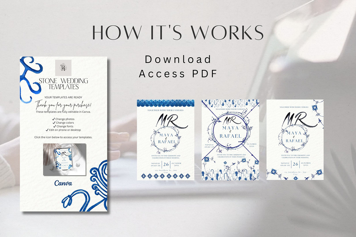 Blue Scandinavian Template Bundle, a Stationery Template by Alisa Mikibith Art (Photo 19 of 19)