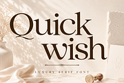 Quick Wish Luxury Serif Font, a Serif Font by Voleshads (Thumbnail 1 of 9)